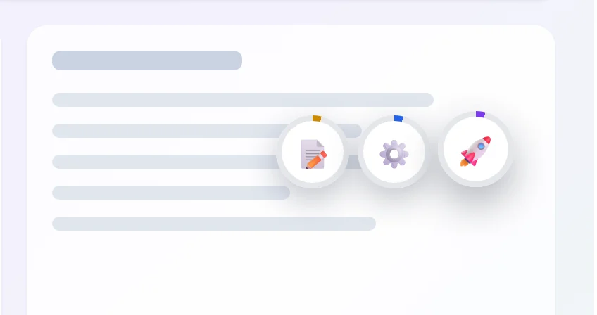 Scripts, notes and shortcuts as floating bubbles